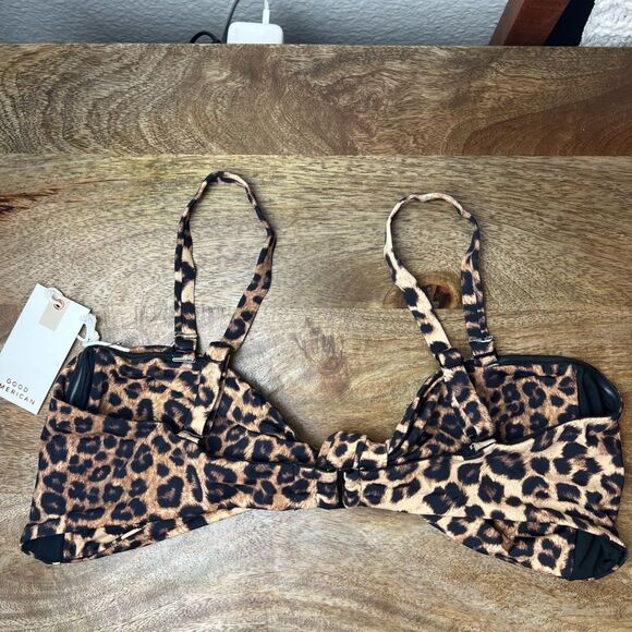 Good American leopard print bikini top 4xl - Picture 2 of 3